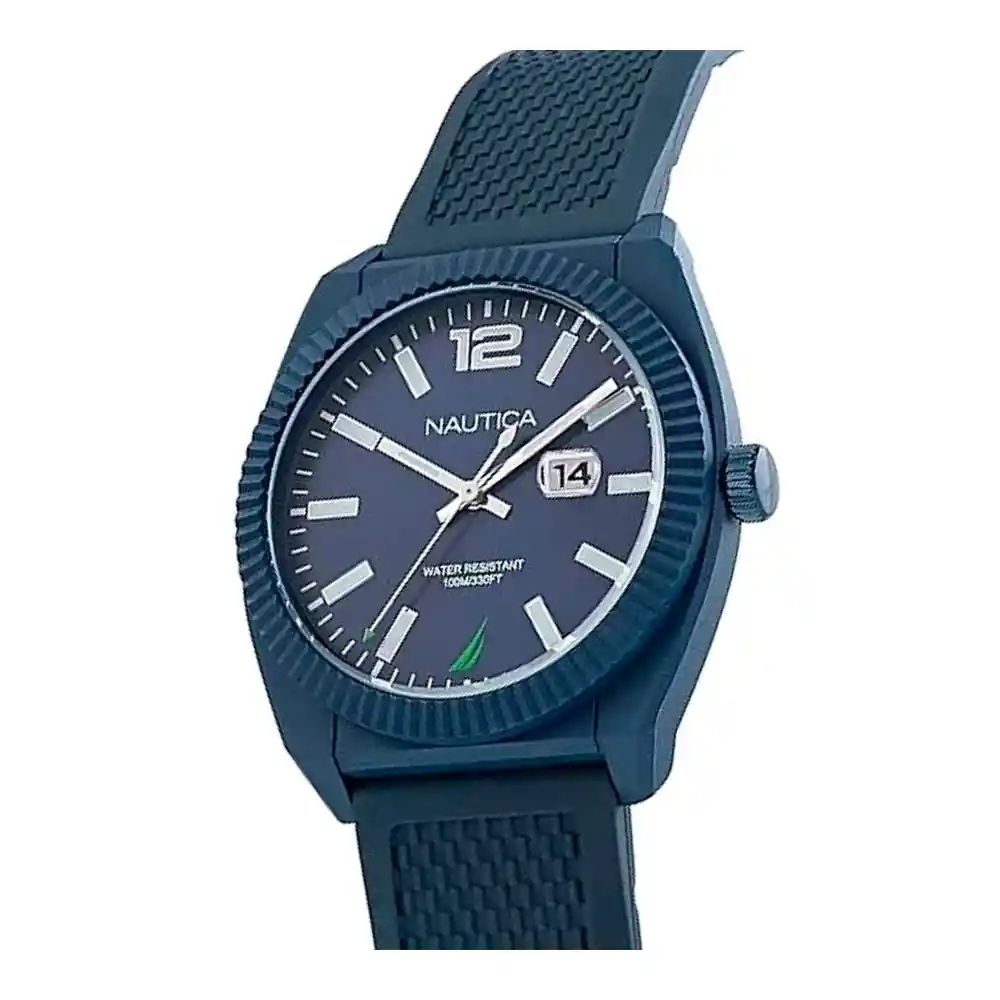 Reloj Análogo Edifice Original Efv_540d_1a2v Acero Color Plateado Y Azul Para Hombre