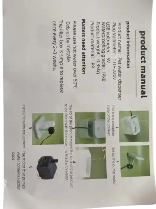 Fuente De Agua Para Mascotas Gatos 1.5 Litros