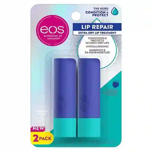 Eos Bálsamo Reparador Labial Intensivo - Dry Lip Repair Rescue| Hidratación Clínica Recomendado Por Dermatólogos -0.14 Oz 4 G
