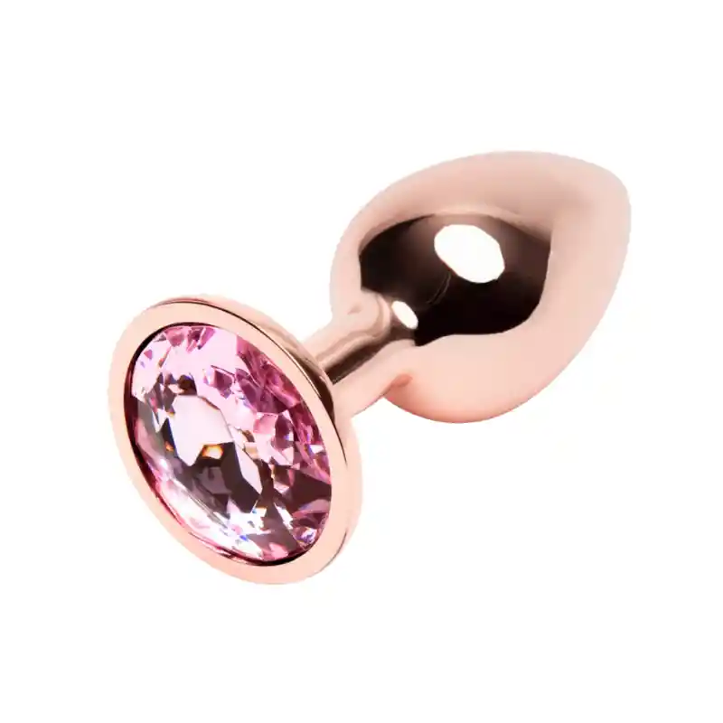 Plug Anal Metálico Talla S Cobre Joya Rosa