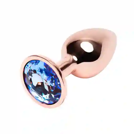 Plug Anal Metálico Talla S Cobre Joya Azul