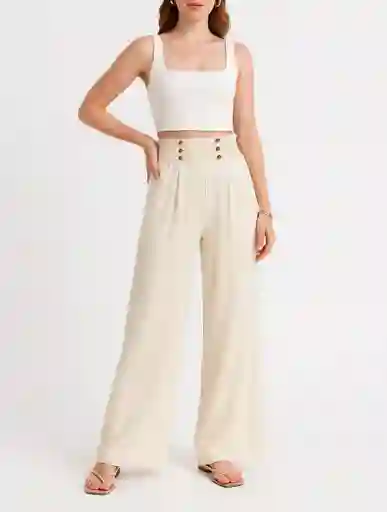 Pantalón Palazzo Luna Crema