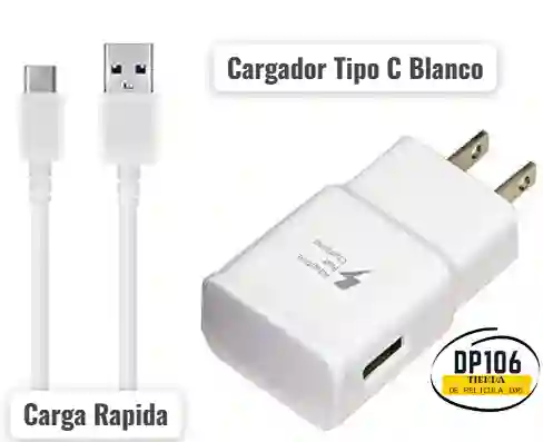 Cargador Tipo C Carga Rapida Blanco
