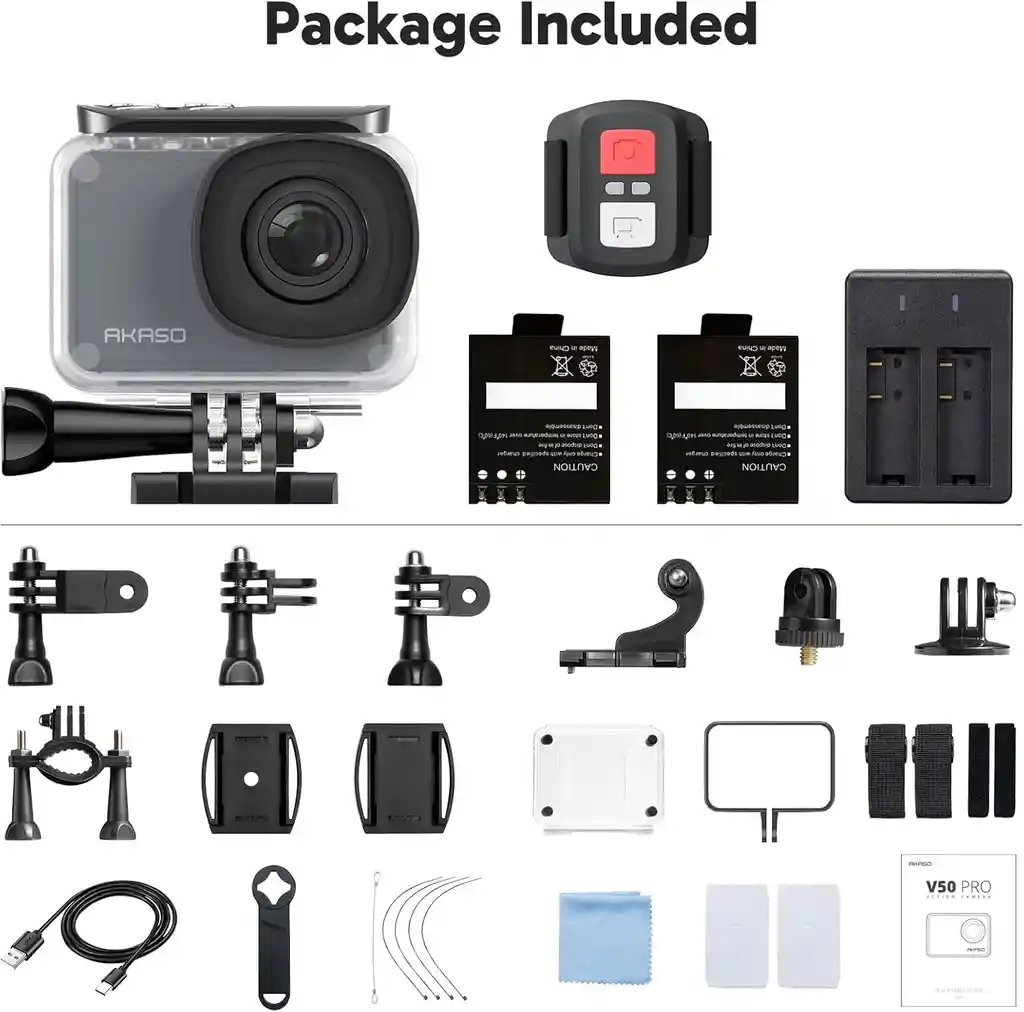 Camara Deportiva Akaso V50 Pro Buceo Impermeable 30 Metro