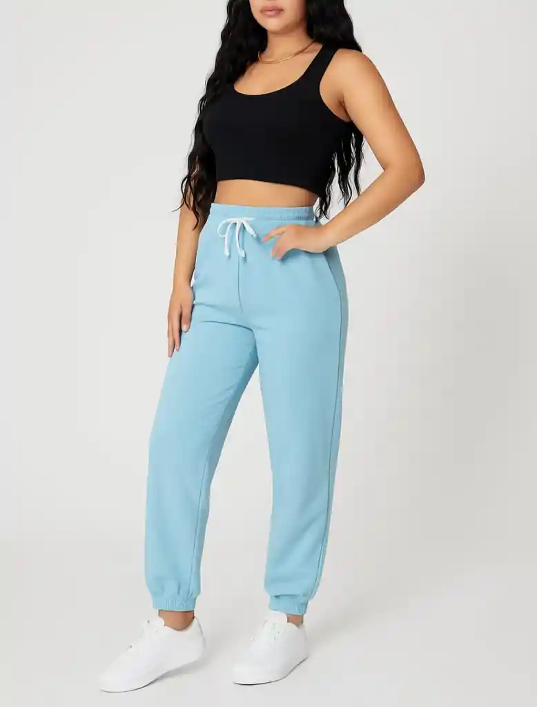 Pantalón Sudadera Celeste Serenity