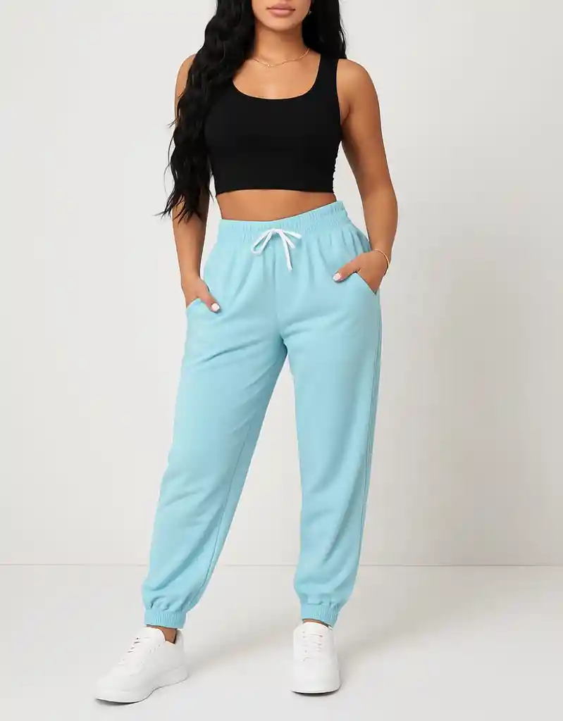 Pantalón Sudadera Celeste Serenity