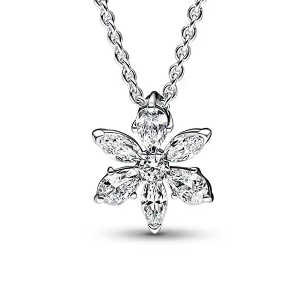 Collar De Cadena Pandora Herbario Brillante 392387c01 Plata 925 - 45cm