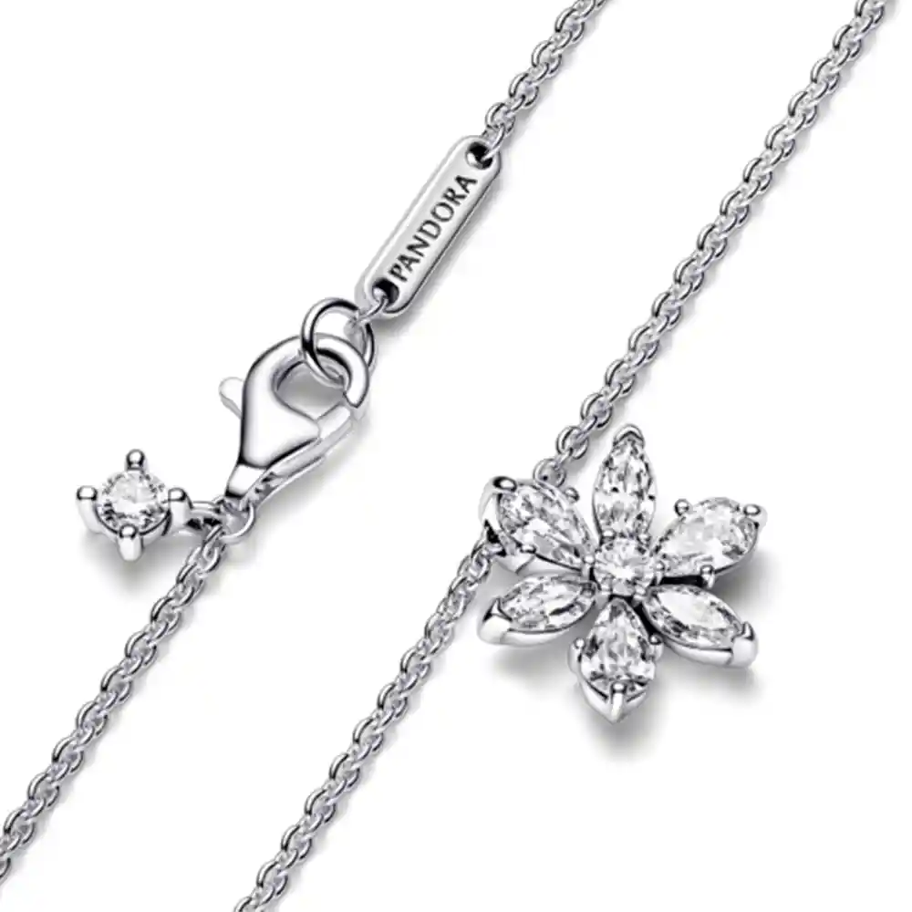 Collar De Cadena Pandora Herbario Brillante 392387c01 Plata 925 - 45cm