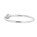 Pulsera Brazalete Pandora Liso Con Cierre Corazón Brillante 590743cz Plata 925 - 18cm