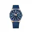 Reloj Análogo Curren Original Deportivo Kred8504 Para Hombre Acero Azul Y Dorado