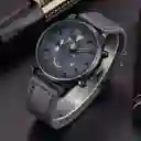 Reloj Análogo Curren Original Krea9401010101 Para Hombre Cuero Color Plomo