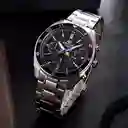 Reloj Análogo Edifice Original Efv590d-1avudf Acero Color Plateado Para Hombre