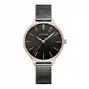 Reloj Análogo Curren Original Kreb732001 Acero Inoxidable Color Negroy Dorado Para Mujer