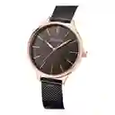 Reloj Análogo Curren Original Kreb732001 Acero Inoxidable Color Negroy Dorado Para Mujer