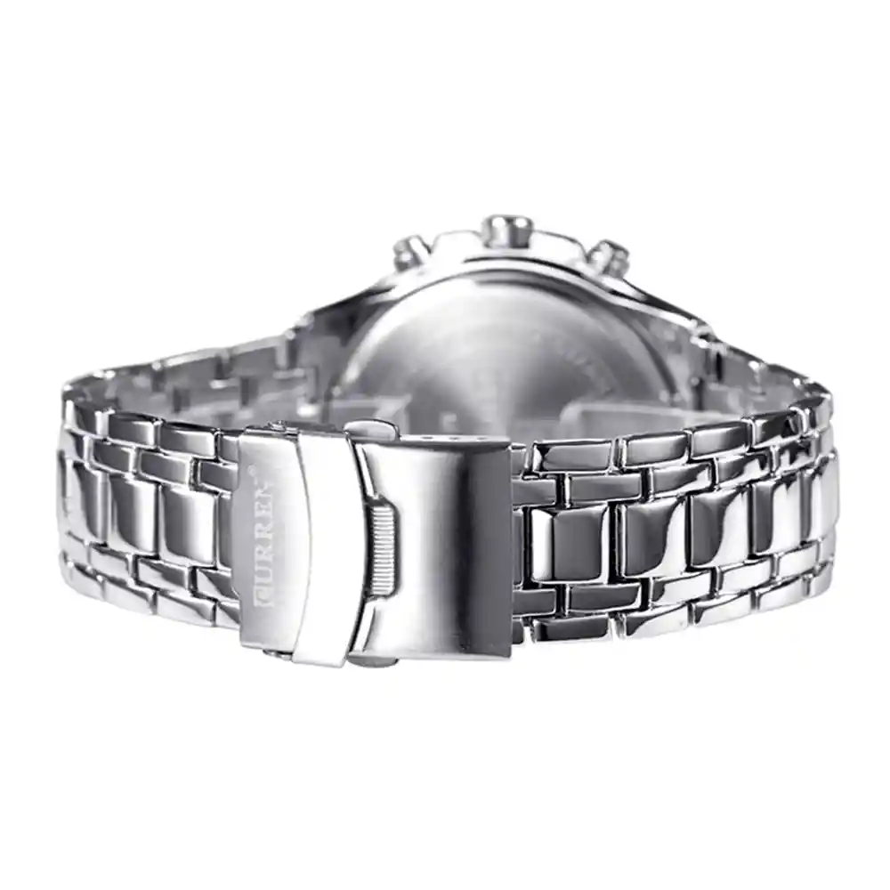 Reloj Análogo Curren Original Kre02192002 - 8023 Acero Color Plateado Para Hombre