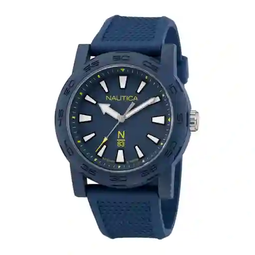 Reloj Análogo Nautica Original Deportivo Napatf202 Color Azul Correa De Silicona Para Hombre