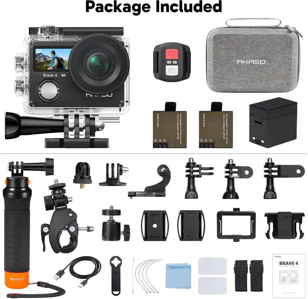 Camara Deportiva 4k Sumergible Wifi Akaso Brave 4