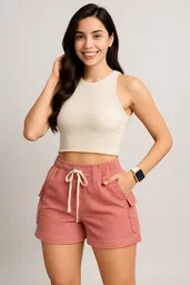 Pantaloneta Tipo Short Velvet Rust Élite
