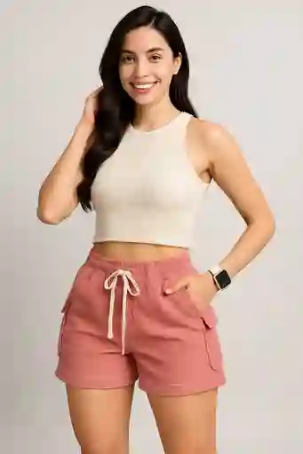 Pantaloneta Tipo Short Velvet Rust Élite
