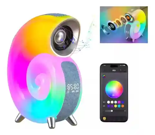 Parlante Con Lampara Caracol Bluethooth Incluye Ruido Blanco