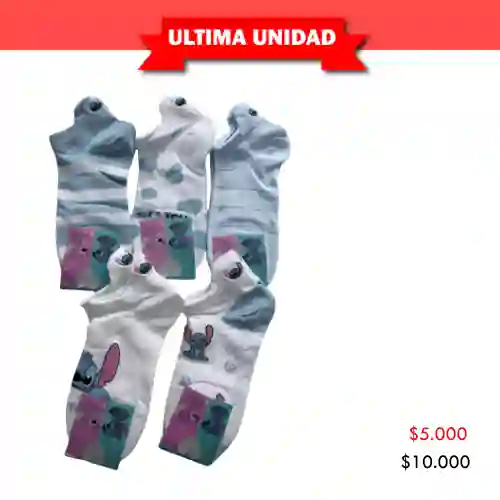Media Tobillera Stitch Surtida