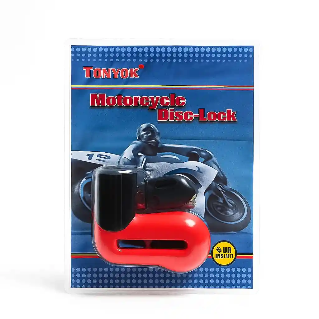 Candado De Disco Para Moto Tonyok Alta Seguridad Antirrobo Con Llave