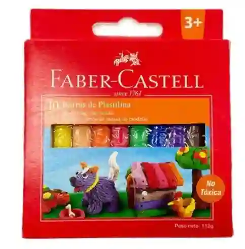 Plastilina Corta Faber Castell X10 Unidades