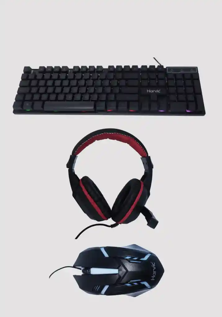 Combo Gamer Teclado, Diadema, Mouse Harvic Tcb-444