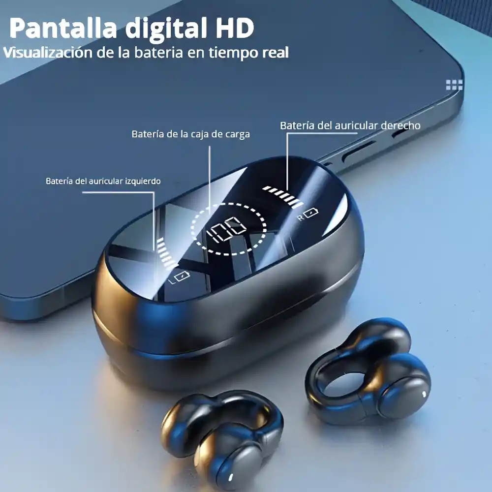 Audífonos Inalámbricos Bluetooth Conducción Osea Led M47