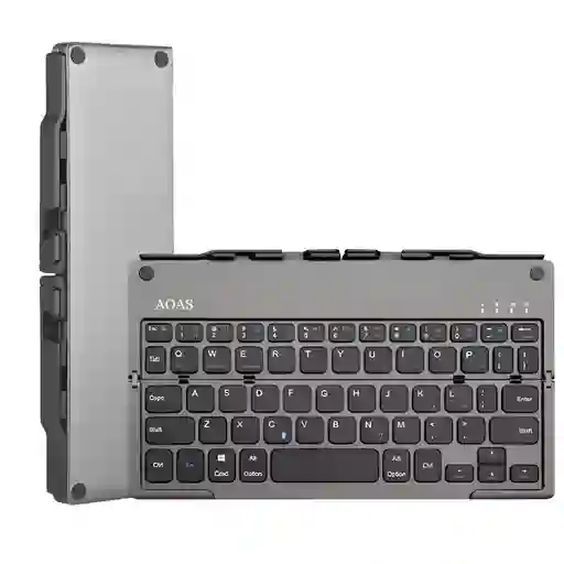 Teclado Bluetooth Plegable Portátil Recargable Soporte S1005
