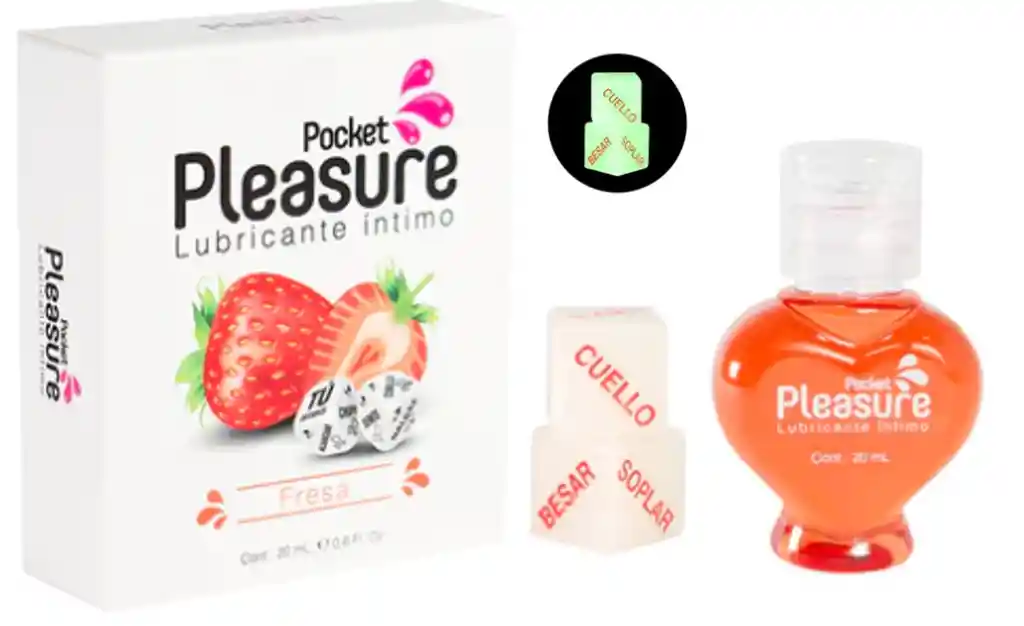 Lubricante Caliente Cereza + Dados Pocket