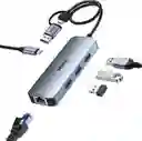 Adaptador De Red Usb Tipo C Ethernet Rj45 Hub Mac Win Metal