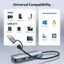 Adaptador De Red Usb Tipo C Ethernet Rj45 Hub Mac Win Metal