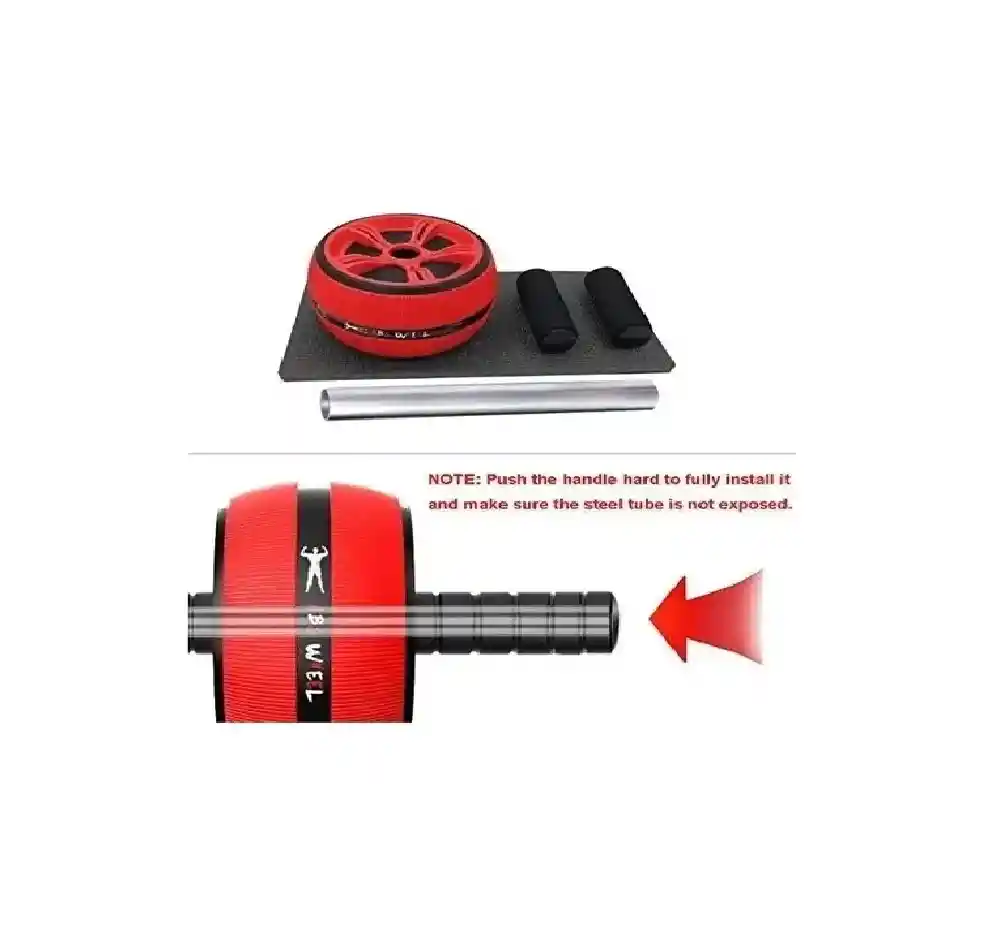 Rueda Abdominal Ab Roller + Tabla Push Up Flexiones Pecho
