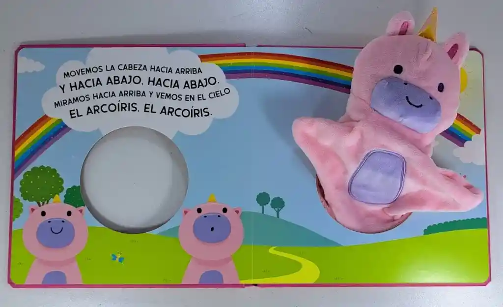 Libro Sensorial Dulce Unicornio Con Títere Para Niños