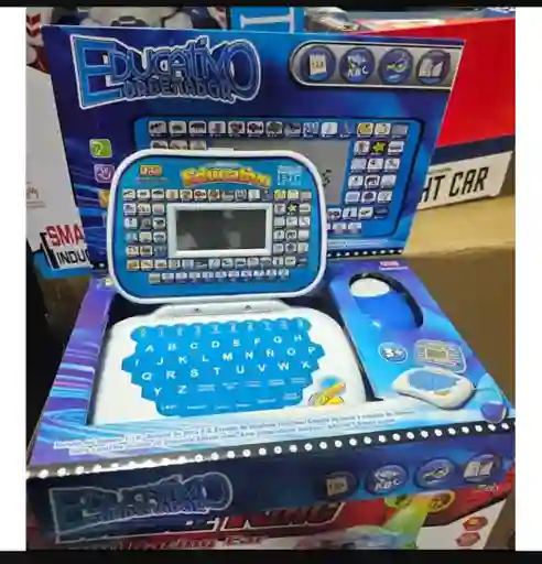 Mini Computador Didáctico Color Azul Máquina De Estudio