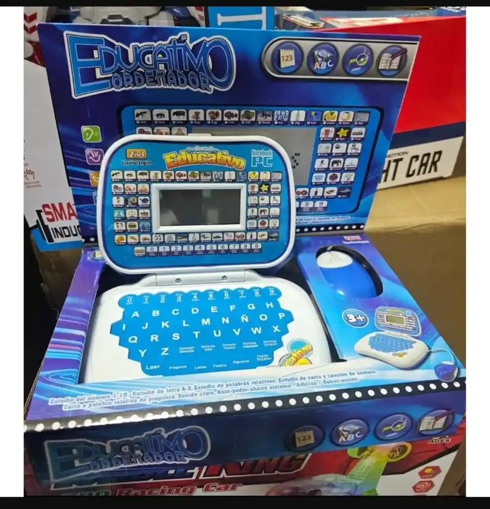 Mini Computador Didáctico Color Azul Máquina De Estudio
