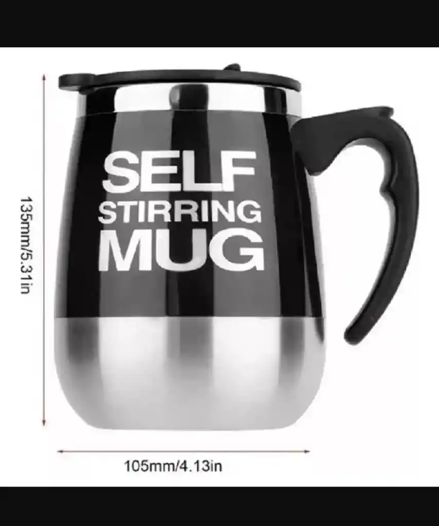 Vaso Taza Pocillo Mezclador Elèctrico Mug Cafe 400ml Negro