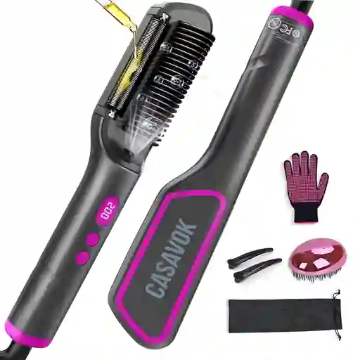Cepillo Alisador Blower Cabello Iones Negativos 3 En 1 Peine Guante Pinzas