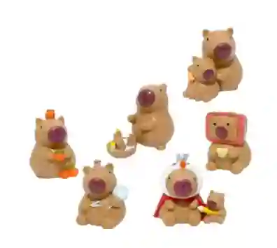 Figuras Coleccionables Capibara Colección Kawaii X6