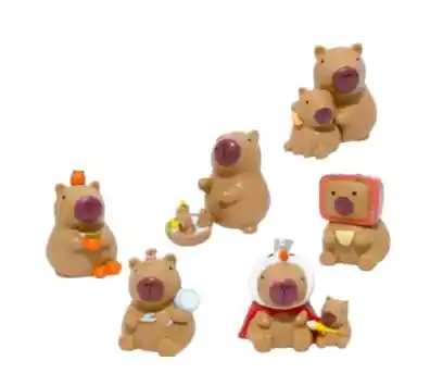Figuras Coleccionables Capibara Colección Kawaii X6