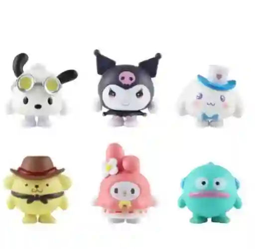 Figuras Coleccionables Kuromi Colección Kawaii X6 Sanrio