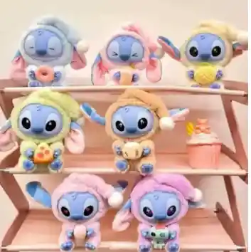 Juguete Inspirado Tipo Labubu Sorpresa Stitch Llavero Peluche Coleccionable Disney Lilo Y Stitch