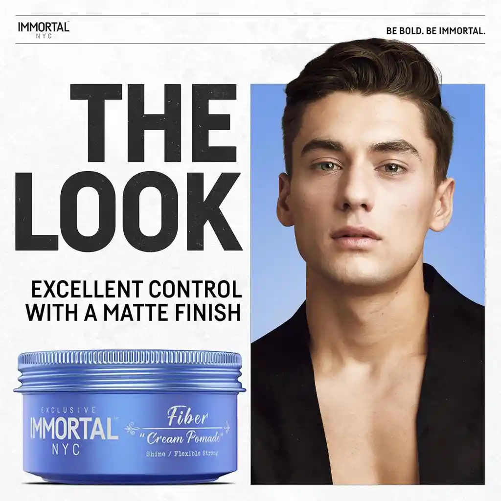 Cera Para El Cabello Con Efecto Bajo Brillo Immortal Nyc Fiher "cream Pomade" 150g