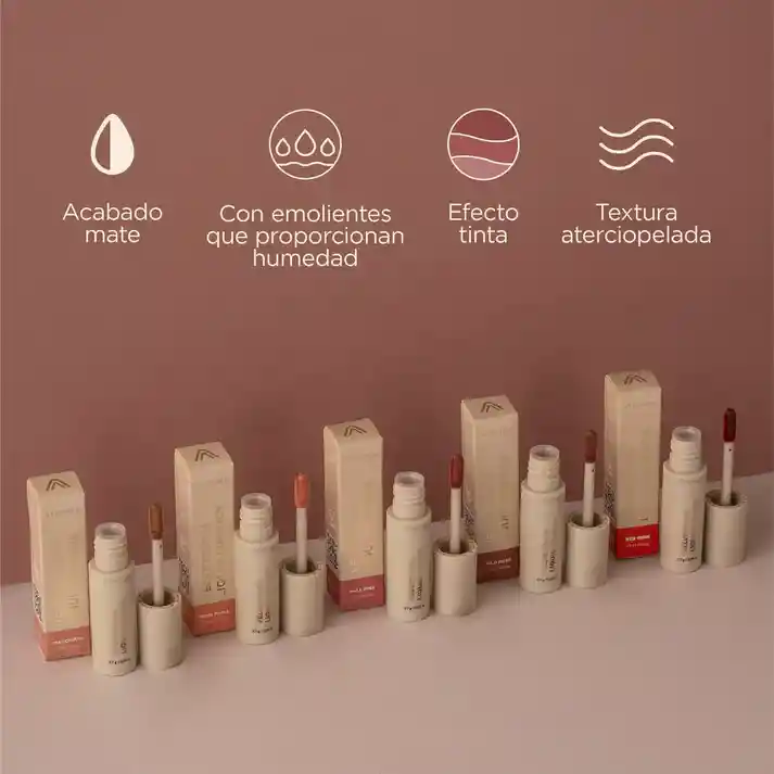 Labial Velvet Líquido Atenea Tono Macchiato