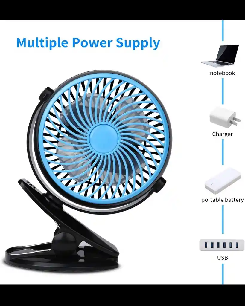 Mini Ventilador Inalambrìco Usb Recargable 360ª Click