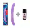 Consolador Doble 32cms X 3.3cms Hi-rubber + Gratis Lubricante Multiorgamos Lyche 30ml