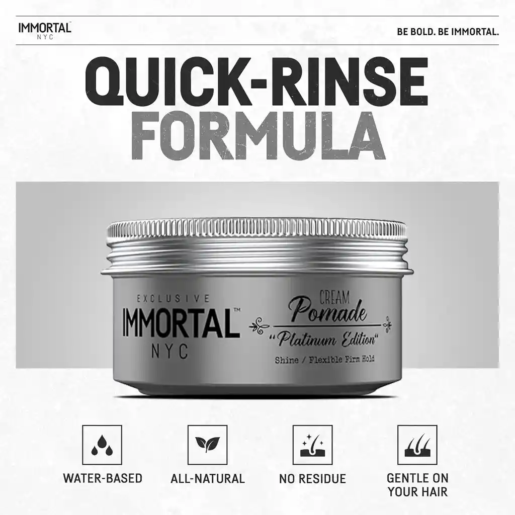Cera Efecto Fijación Fuerte Para Un Cabello Firme By Immortal Nyc Cream Pomade "platinum Edition" 150g