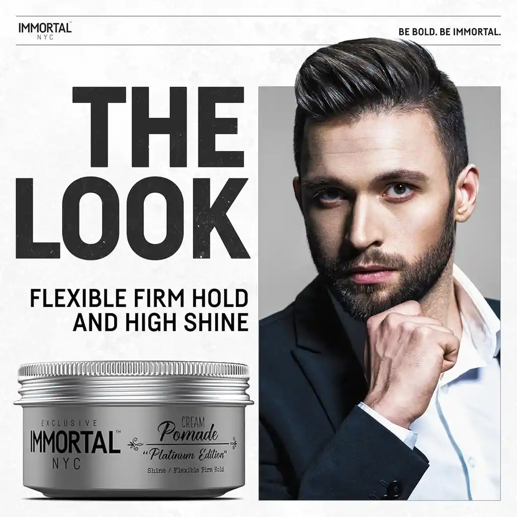 Cera Efecto Fijación Fuerte Para Un Cabello Firme By Immortal Nyc Cream Pomade "platinum Edition" 150g
