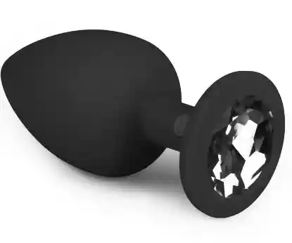 Plug Silicona Medio Negro